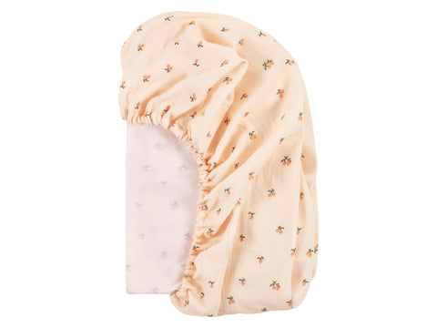 Drap housse mousseline cerises