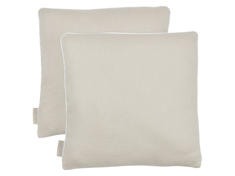 Housse de coussin en lin marron naturel