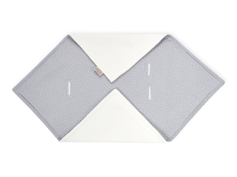 Couverture pour porte-bébé hiver mousseline pois gris