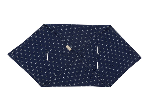 Babydecke für Babyschale Sommer Musselin dunkelblau Anker