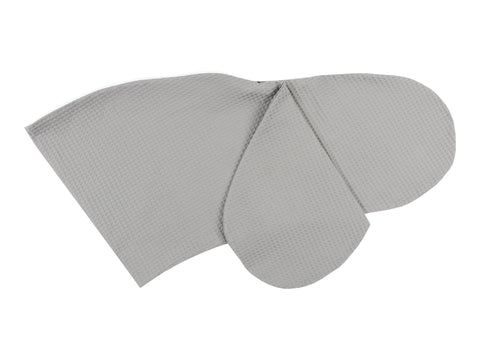 Housse de coussin d'allaitement piqué gaufré gris