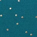 Musselin goldene Punkte auf Petrol