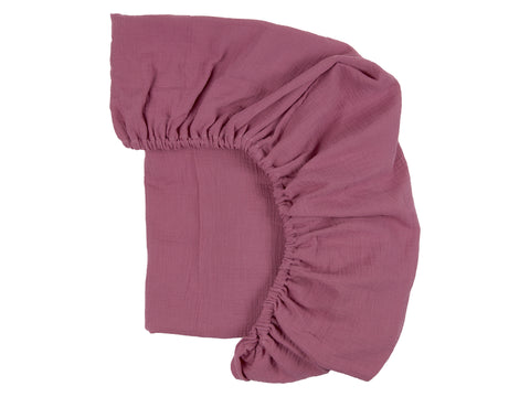 Drap housse mousseline violette