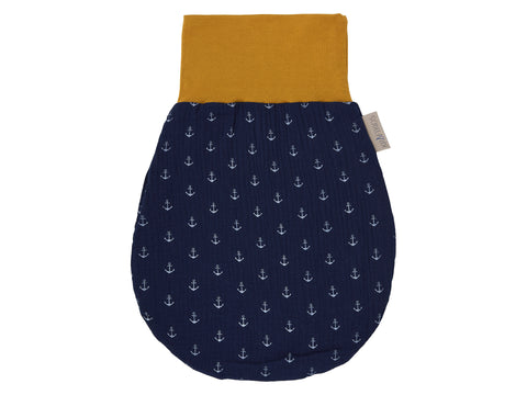 Onesie printemps été mousseline ancre bleu foncé