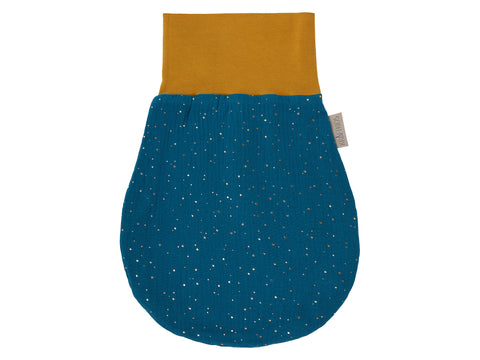 Onesie Automne Hiver Mousseline Pois Doré sur Sarcelle