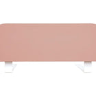 Das KraftKids Bettschutzgitter Rausallschutz in Pastellrosa bietet sicheren Schlaf für Kinder mit verstellbarer Höhe und einfacher Montage, abgebildet auf einem schlichten weißen Hintergrund.