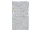 Babydecke Musselin Grau Punkte Detail
