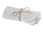 Babydecke Musselin – Pusteblumen, Grau, Detailansicht