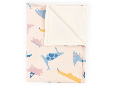 Babydecke Musselin Zoe's Dinosaurier auf Beige