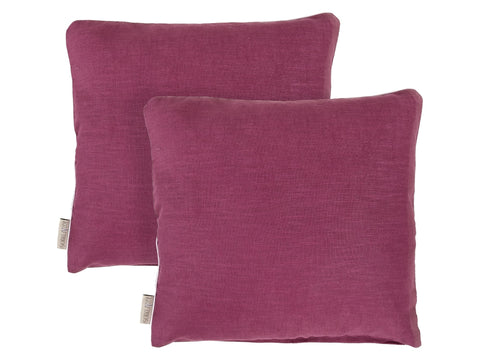 Taie d'oreiller lin magenta foncé