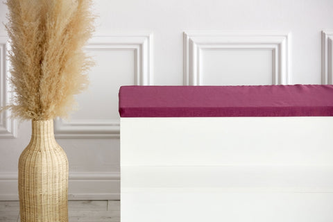 Sitzauflage für Ikea STUVA/SMÅSTAD KALLAX Linen magenta dark