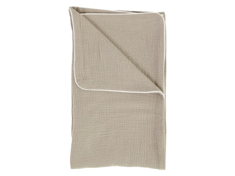 Babydecke Musselin – Beige, Detailansicht