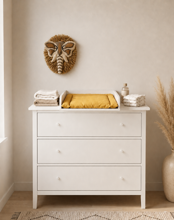 Plateau à langer blanc compatible avec la commode GULLABERG à 3 tiroirs (99 cm)
