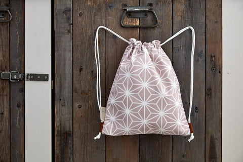 Sac de sport strass blanc sur camée rose