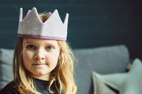 Mousseline Couronne en tissu violet