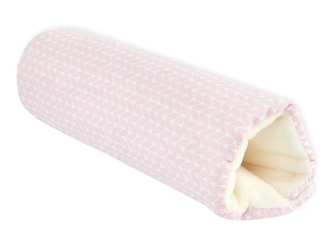 Protège bras siège bébé petites feuilles rose sur blanc