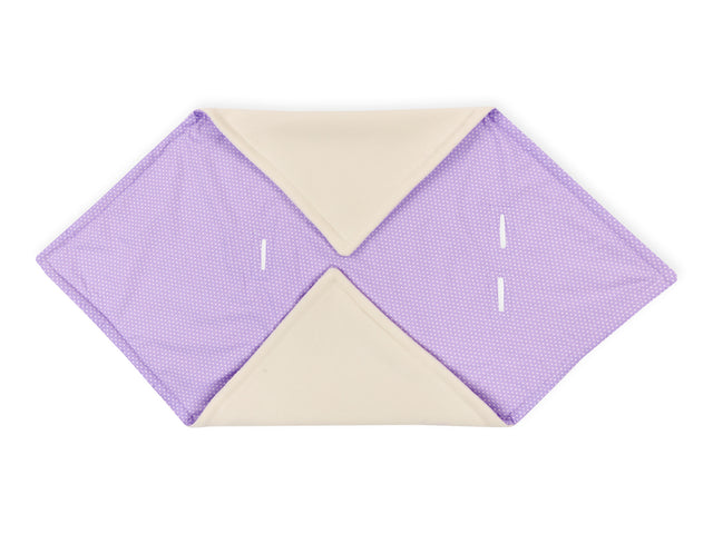 Couverture pour porte-bébé hiver pois blancs sur violet