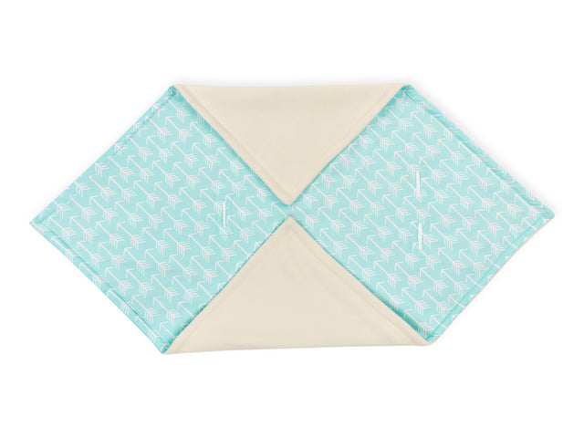 Couverture pour porte-bébé hiver flèches blanches sur bleu