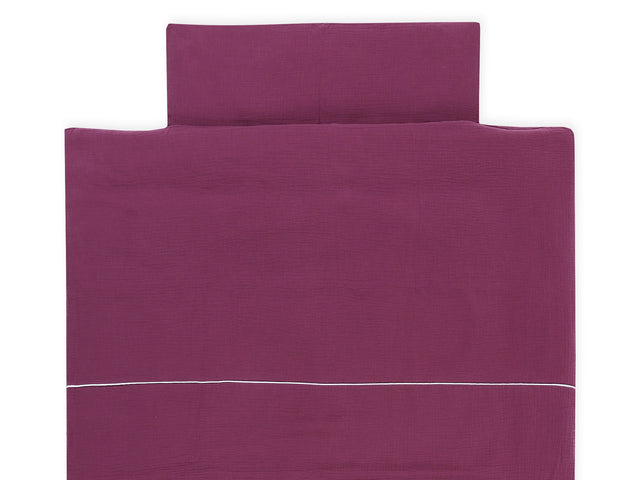 Parure de lit mousseline violette