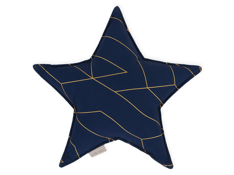 Sternkissen goldene Linien auf Dunkelblau