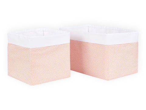 Körbchen goldene unregelmäßige Punkte auf Rosa