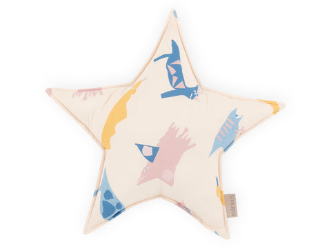 Sternkissen Musselin Zoe´s Dinosaurier auf Beige