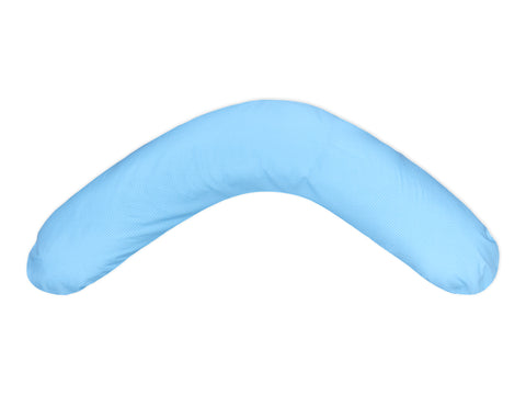 coussin d'allaitement de qualité pois blancs sur bleu clair