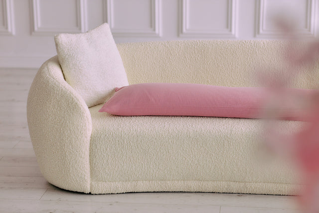 Oreiller pour dormeur latéral, oreiller de relaxation en mousseline rose